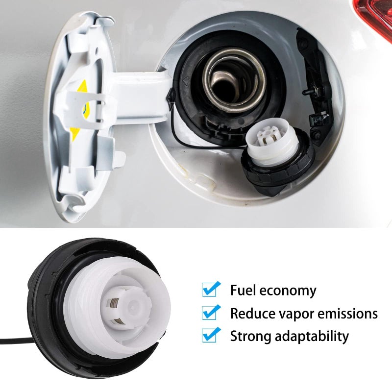 Konduone Gas Cap, Fuel Filler Cap Compatible With 2006-2020 Honda Accord, Civic, CR-V, Fit, HR-V, Insight, Odyssey, Pilot, Crosstour - Replaces 17670-T3W-A01 - Image 5